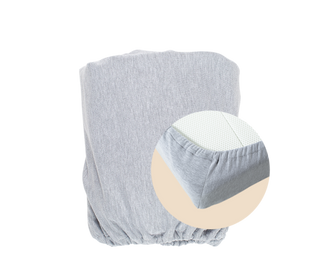 Value Pack | 5 Cotbed Fitted Sheets | 120 x60 | Melange Grey - Mokee