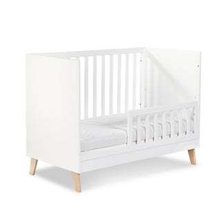 Ayda cot bed converted into bed with toddler rail