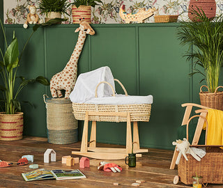 Classic Wicker Moses Basket - Mokee